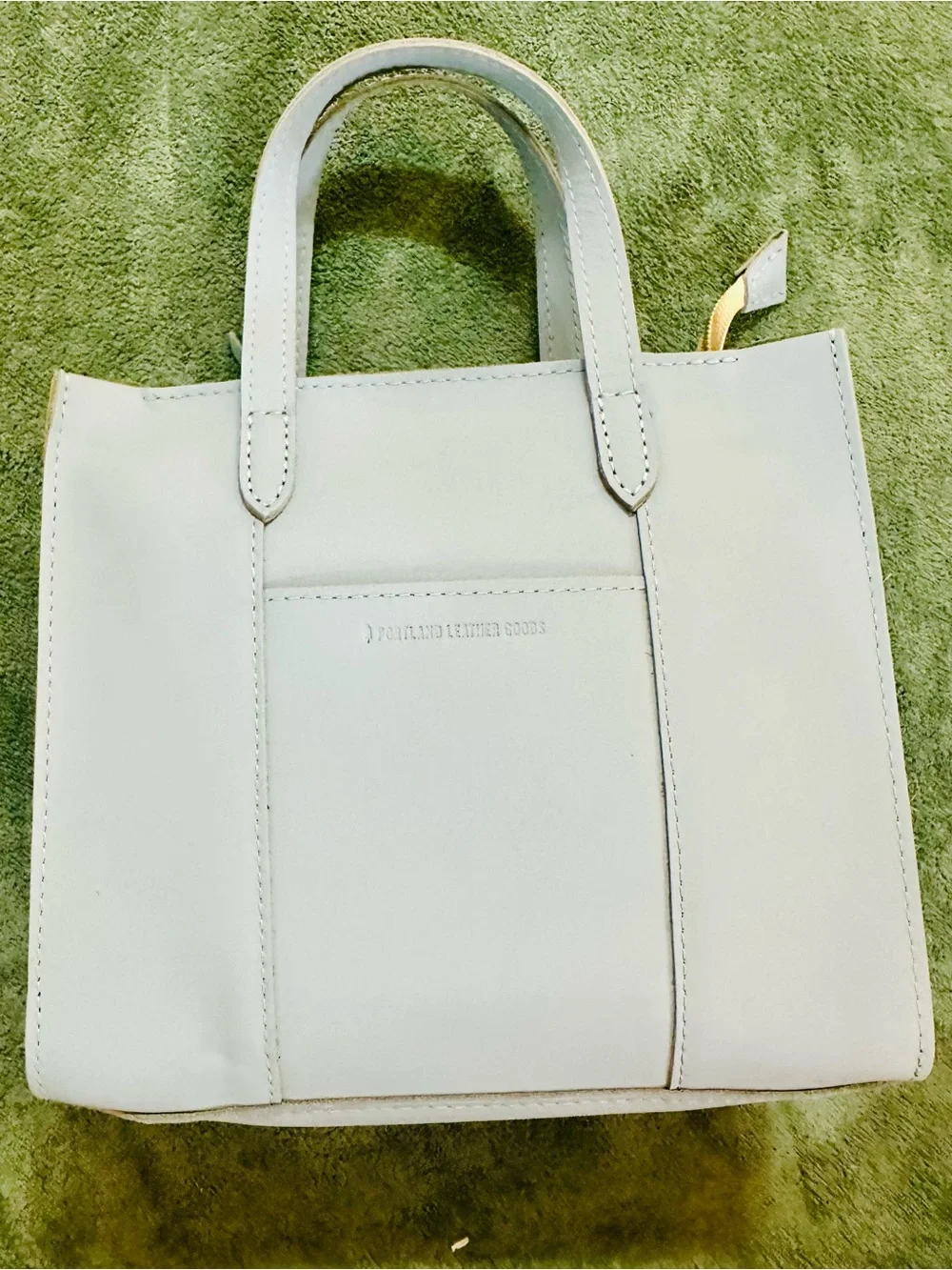 Portland Leather Goods Lola Crossbody Glacial Blue Leather Satchel Bag - Picture 2 of 9
